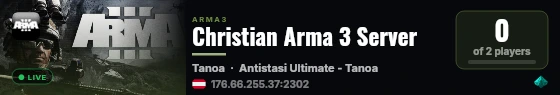 Christian Arma 3 Server live status badge