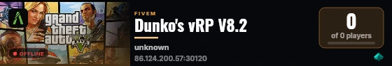 Dunko's vRP V8.2 live status badge