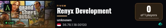 Renyx Development live status badge