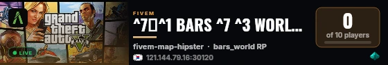 ^7《^1 BARS ^7 ^3 WORLD^7 》 live status badge