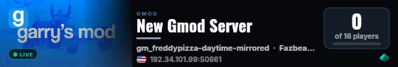 New Gmod Server live status badge