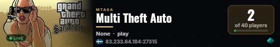 Multi Theft Auto live status badge