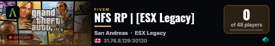 NFS RP | [ESX Legacy] live status badge