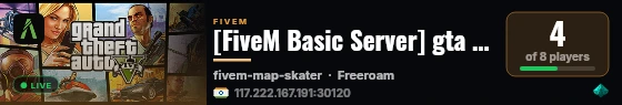 [FiveM Basic Server] gta 5 season 2 live status badge