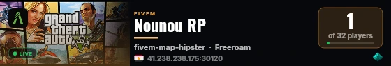 Nounou RP live status badge