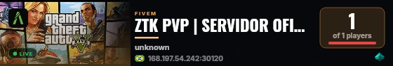 ZTK PVP | SERVIDOR OFICIAL live status badge