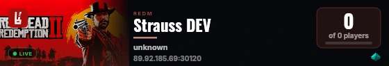 Strauss DEV live status badge