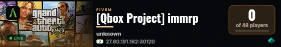 [Qbox Project] immrp live status badge