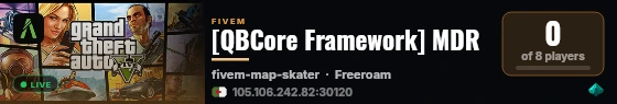 [QBCore Framework] MDR live status badge
