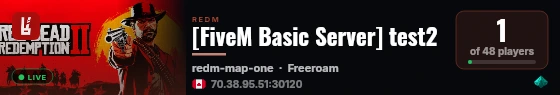 [FiveM Basic Server] test2 live status badge