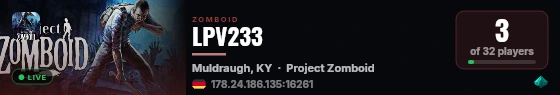 LPV233 live status badge