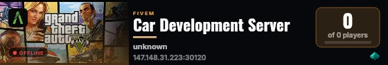 Car Development Server live status badge