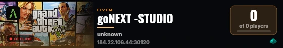 goNEXT -STUDIO live status badge
