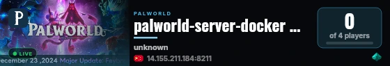 palworld-server-docker Hao live status badge