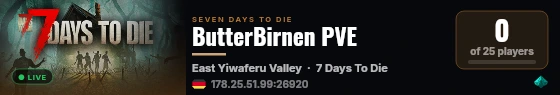 ButterBirnen PVE live status badge