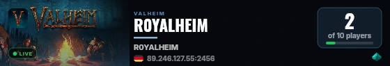 R0YALHEIM live status badge