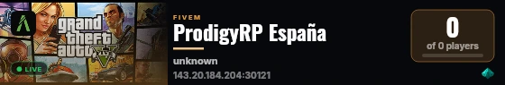 ProdigyRP España live status badge
