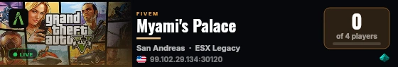 Myami's Palace live status badge