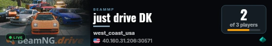 just drive DK live status badge