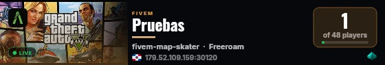 Pruebas live status badge