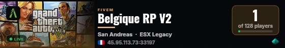 Belgique RP V2 live status badge