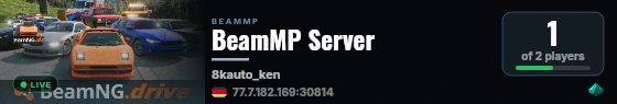 BeamMP Server live status badge