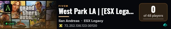 West Park LA | [ESX Legacy] live status badge