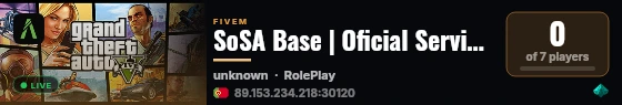 SoSA Base | Oficial Servidor | Five Community live status badge