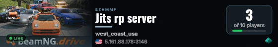 Jits rp server live status badge
