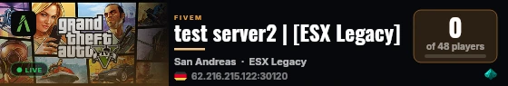 test server2 | [ESX Legacy] live status badge