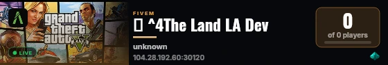 🌴 ^4The Land LA Dev live status badge