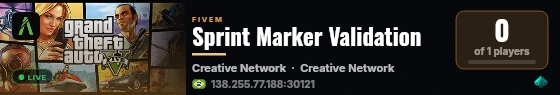 Sprint Marker Validation live status badge