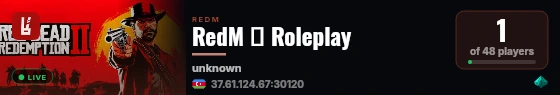 RedM │ Roleplay live status badge