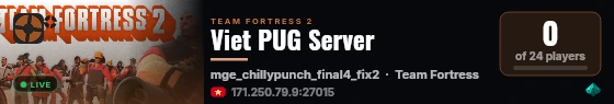 Viet PUG Server live status badge