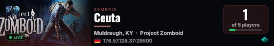 Ceuta live status badge