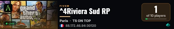 ^4Riviera Sud RP live status badge