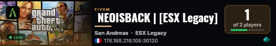  NEOISBACK | [ESX Legacy] live status badge