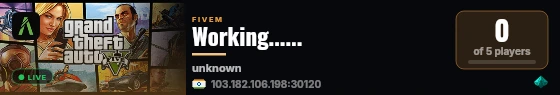Working...... live status badge