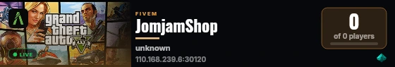 JomjamShop live status badge