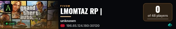 LMOMTAZ RP | live status badge