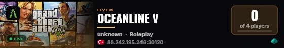 OCEANLINE V live status badge
