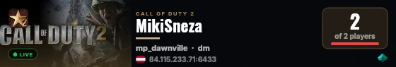 MikiSneza live status badge
