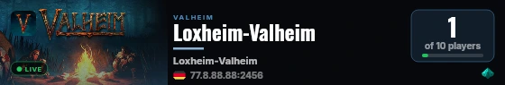 Loxheim-Valheim live status badge