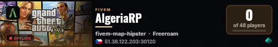 AlgeriaRP live status badge