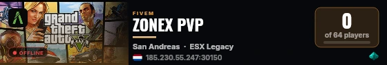 ZONEX PVP live status badge