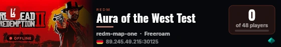 Aura of the West Test live status badge