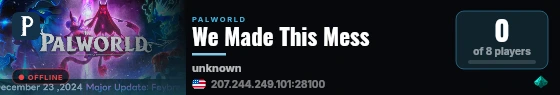We Made This Mess live status badge