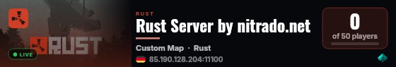 Rust Server by nitrado.net live status badge
