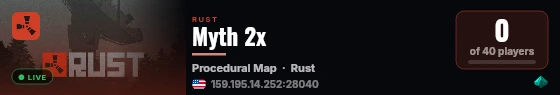 Myth 2x live status badge