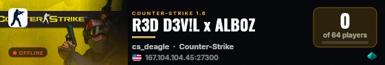 R3D D3V!L x ALB0Z live status badge
